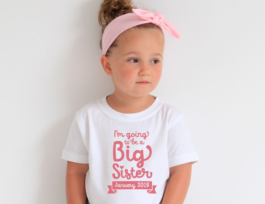 Buy Personalised I'm Going To Be A Big Sister Tshirt Online