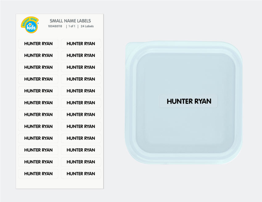 Clear Small Name Labels - Buy small stickers &amp; name labels online