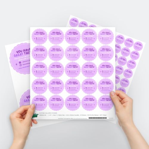 Scallop Vinyl Sticker Sheets