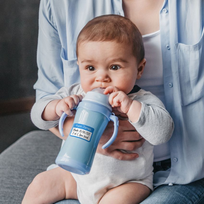Classic Baby Bottle Name Labels product preview image