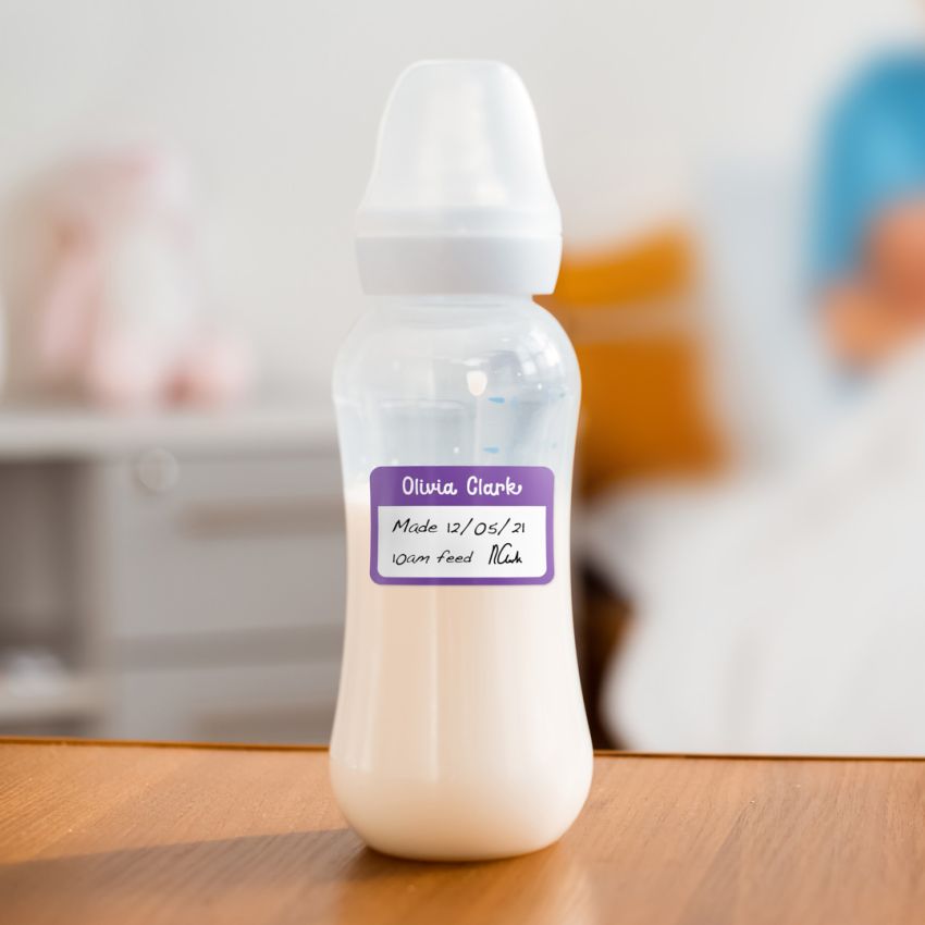 Classic Baby Bottle Name Labels product preview image