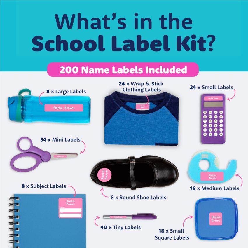 Classic School Name Labels Value Kit product preview image