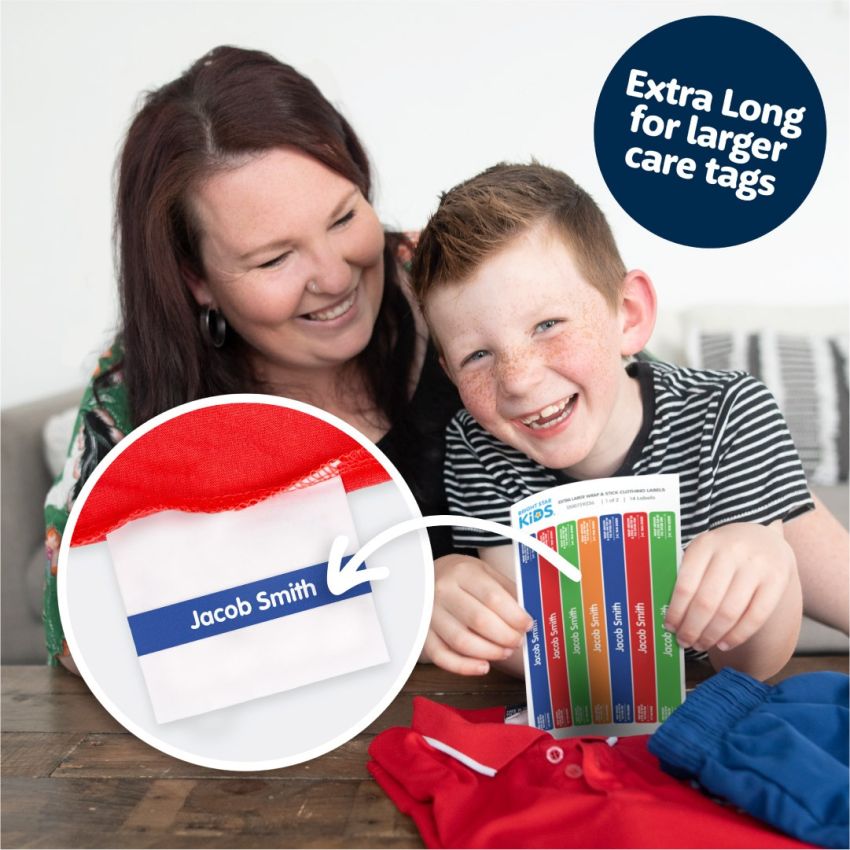 Large Wrap & Stick Clothing Name Labels product preview image