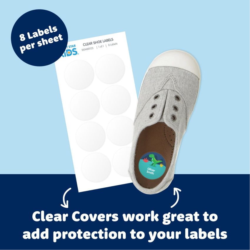 Clear Shoe Name Label Covers gallery image №1