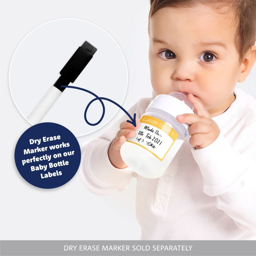 Classic Baby Bottle Name Labels product preview image