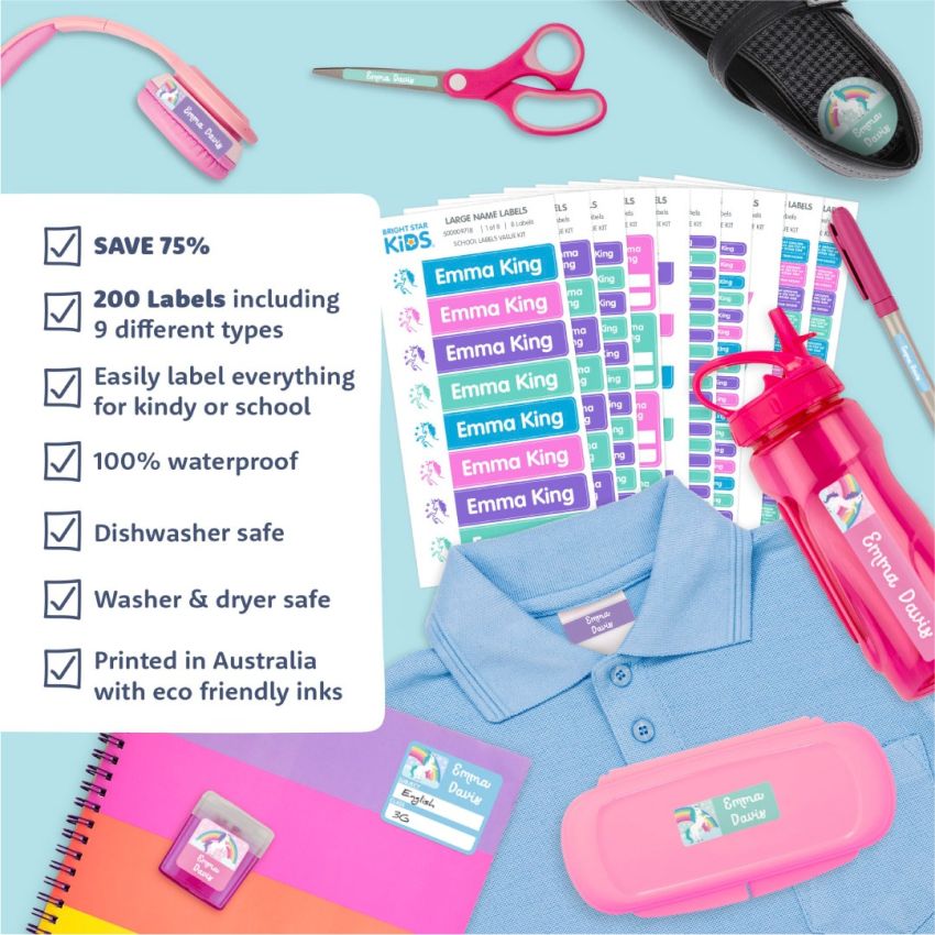 Classic School Name Labels Value Kit product preview image