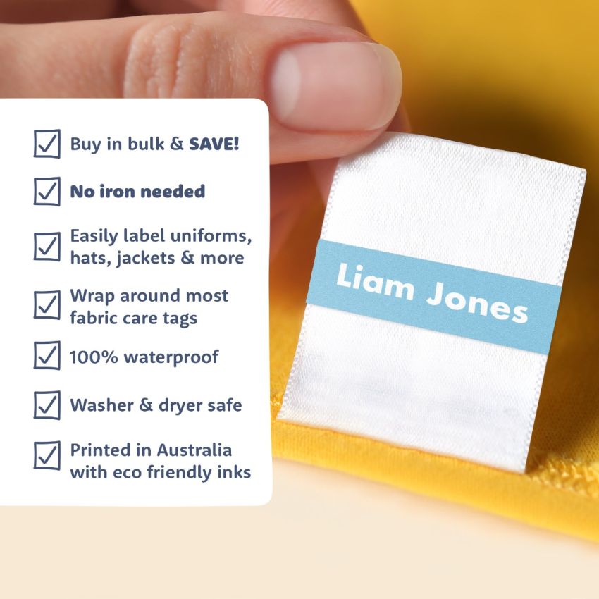 Large Wrap & Stick Clothing Name Labels product preview image