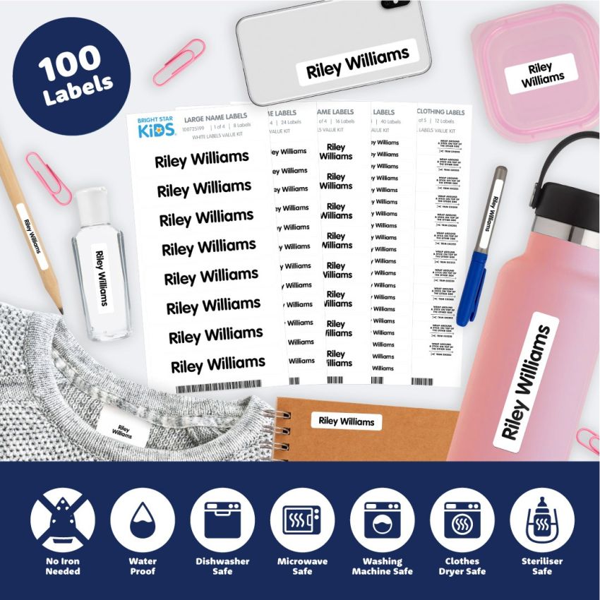 White Name Labels Value Kit product preview image