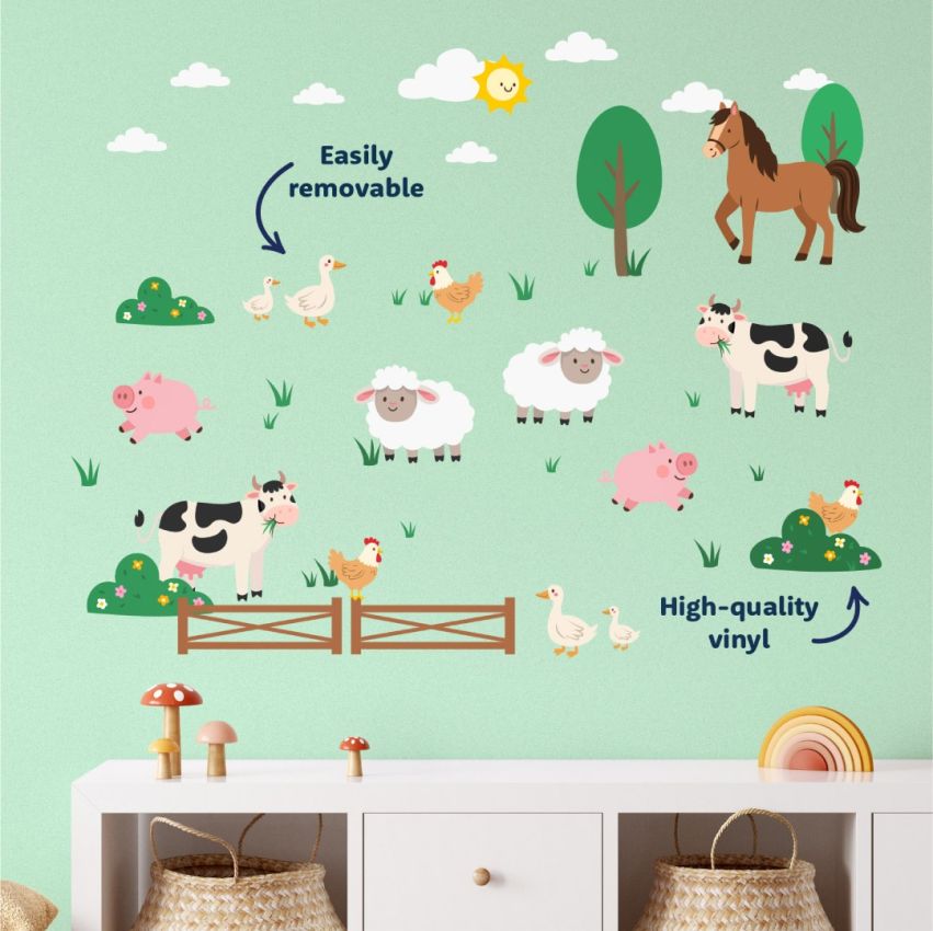 Farm Animal Wall Stickers gallery image №1