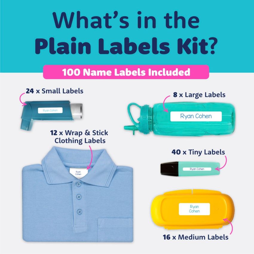 White Name Labels Combo Pack product preview image