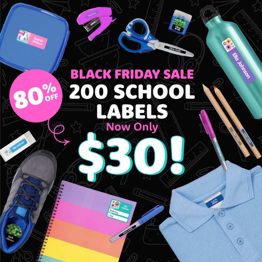 Designer School Name Labels Combo Pack product preview image