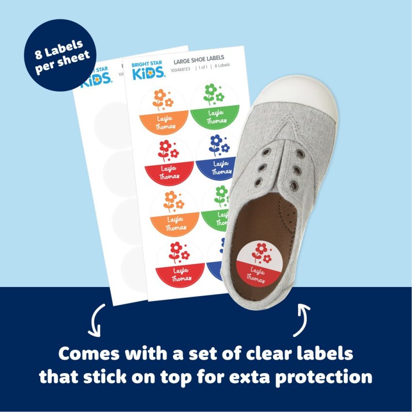 Classic Round Shoe Name Labels product preview image