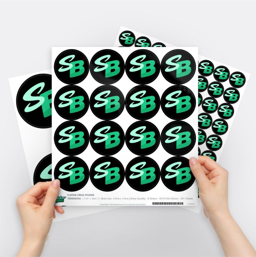 Circle Vinyl Sticker Sheets product preview image