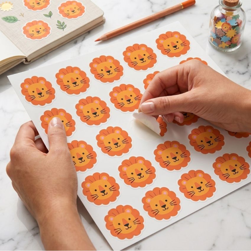 Custom Shape Vinyl Sticker Sheets product preview image