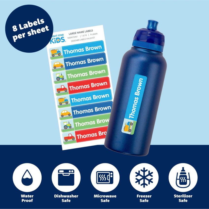 Designer Large Stick On Name Labels product preview image