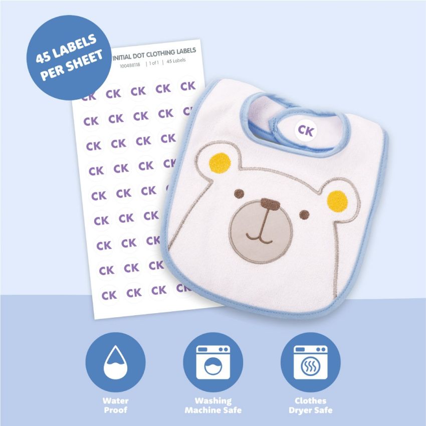 Initial Dot Clothing Name Labels product preview image