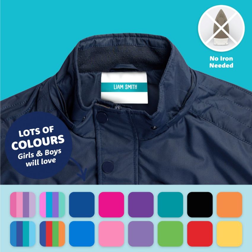 Large Wrap & Stick Clothing Name Labels gallery image №1