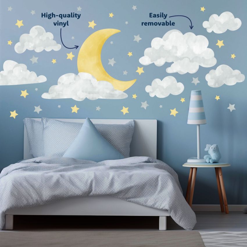 Moon & Stars Wall Stickers gallery image №1