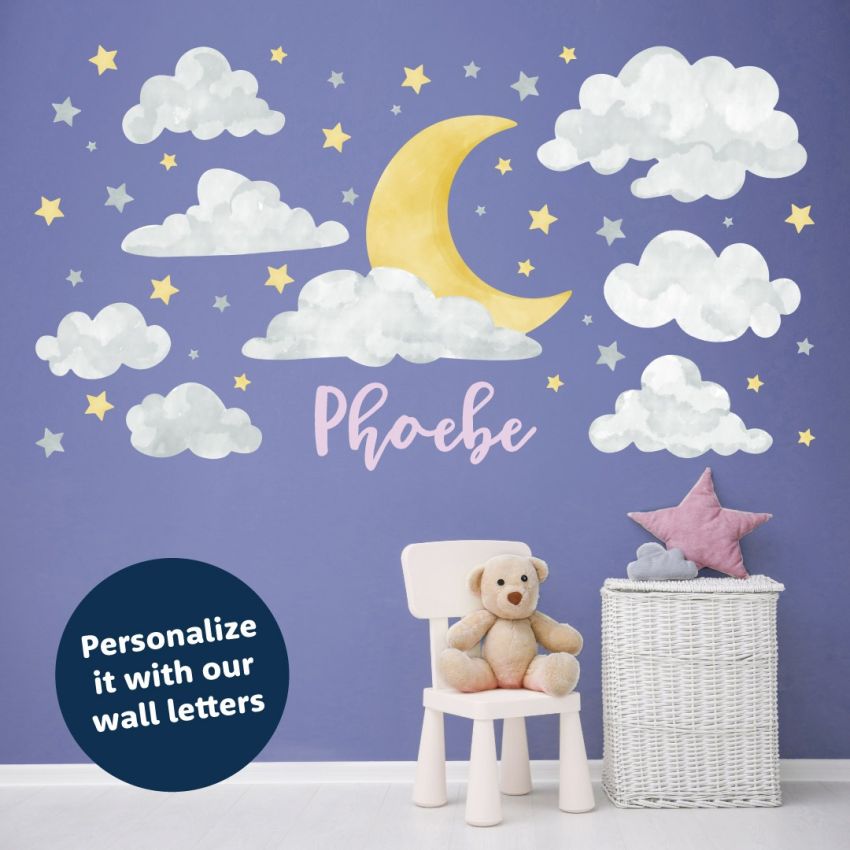 Moon & Stars Wall Stickers gallery image №4