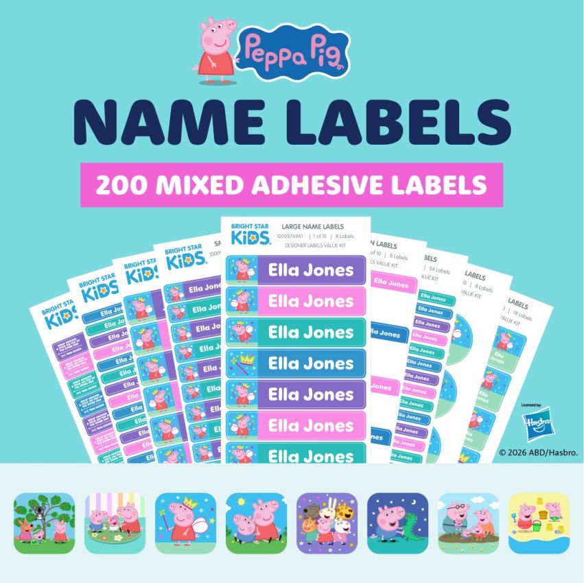 Peppa Pig Kid's Name Label Kit product preview image