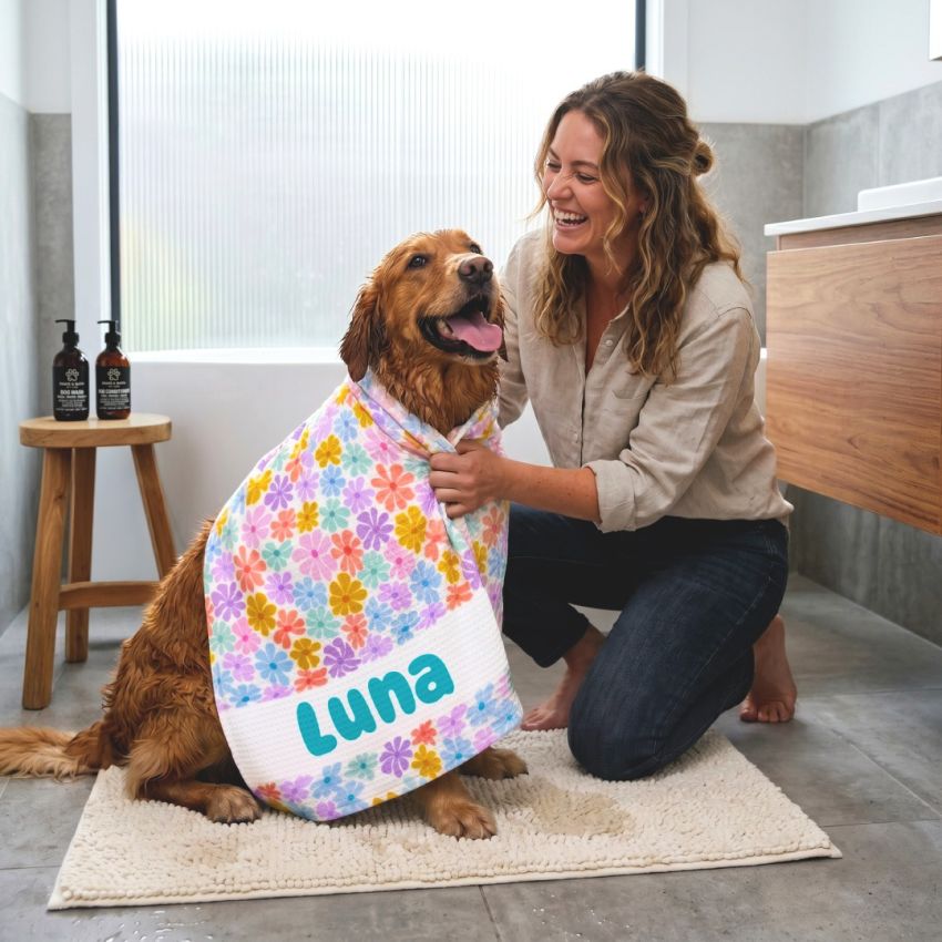 Personalised Dog Towel product preview image