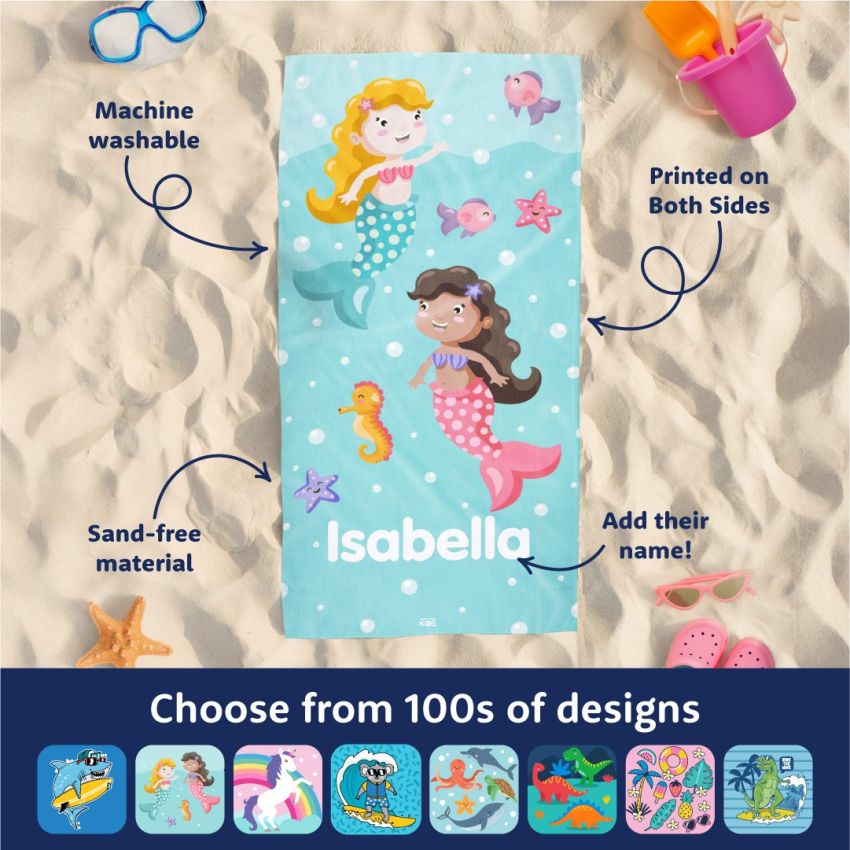 Personalised Kids Beach Towels gallery image №1