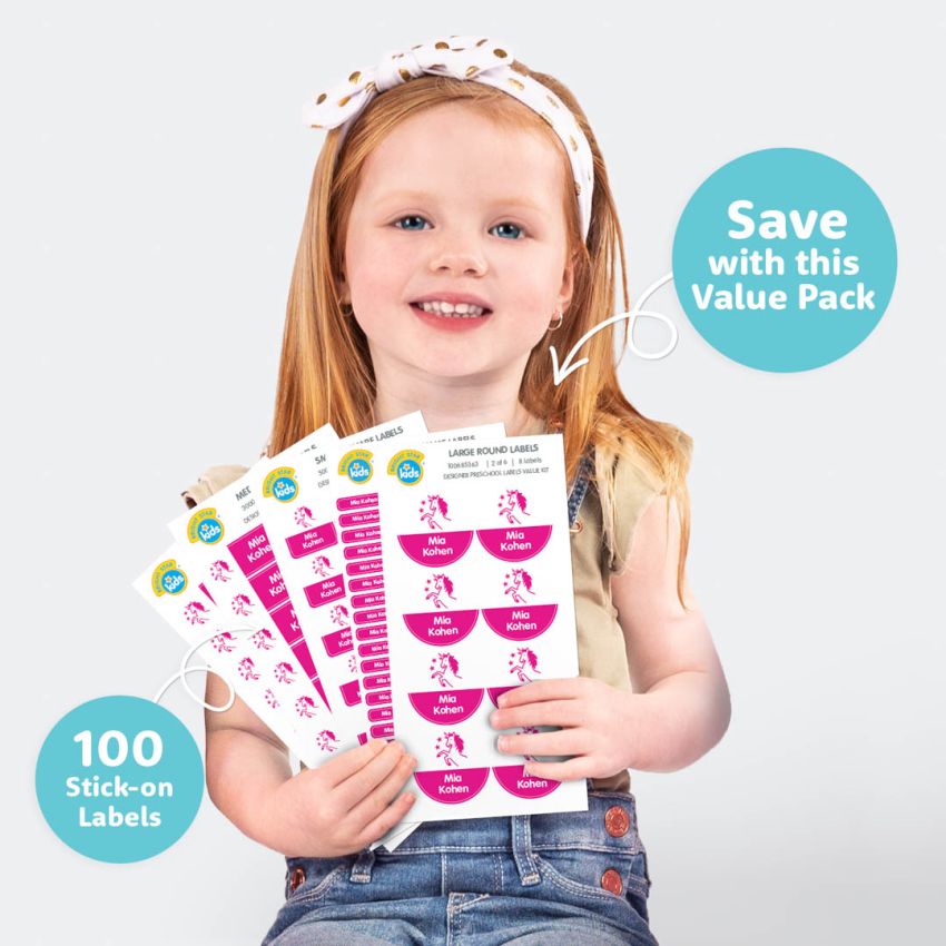 Classic Preschool & Kindergarten Name Labels Pack product preview image