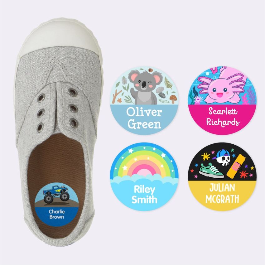 Round Shoe Name Labels product preview image