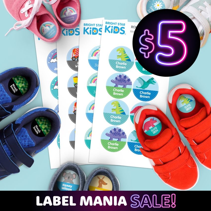 Round Shoe Name Labels product preview image