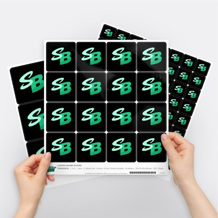 Square Vinyl Sticker Sheets product preview image