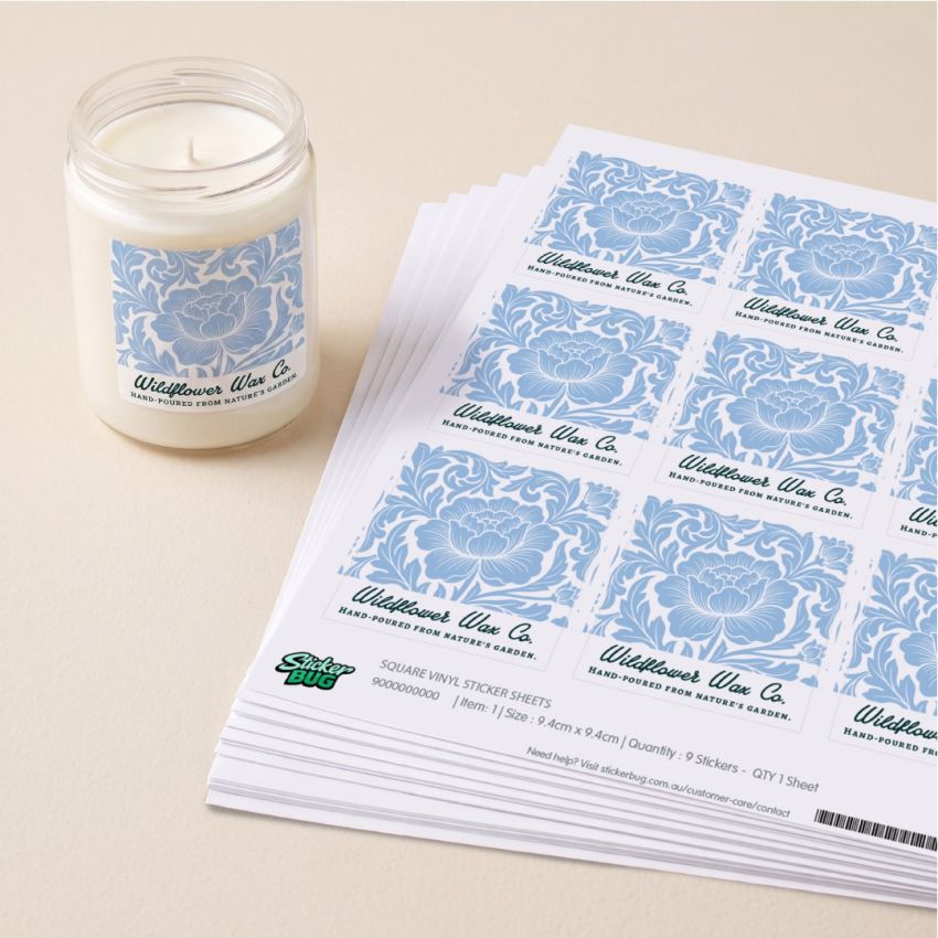 Square Vinyl Sticker Sheets product preview image