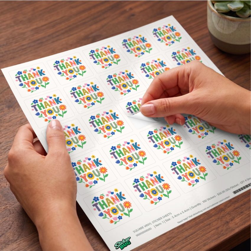Square Vinyl Sticker Sheets product preview image