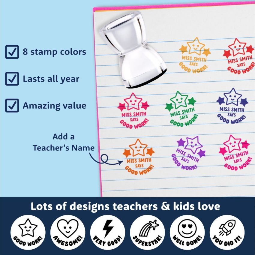 Teacher's Stamp & Ink Pad Set product preview image