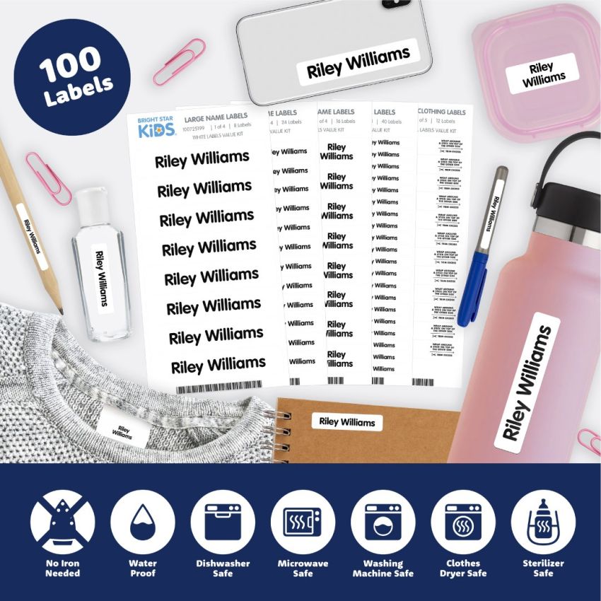 White Name Labels Combo Pack product preview image