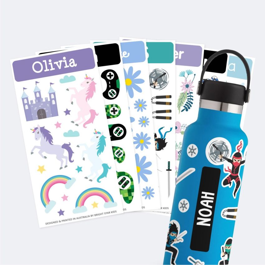Kids Drink Bottle Name Labels gallery image №1