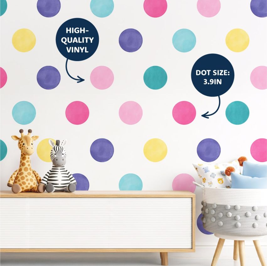 Watercolor Dots Wall Stickers product preview image