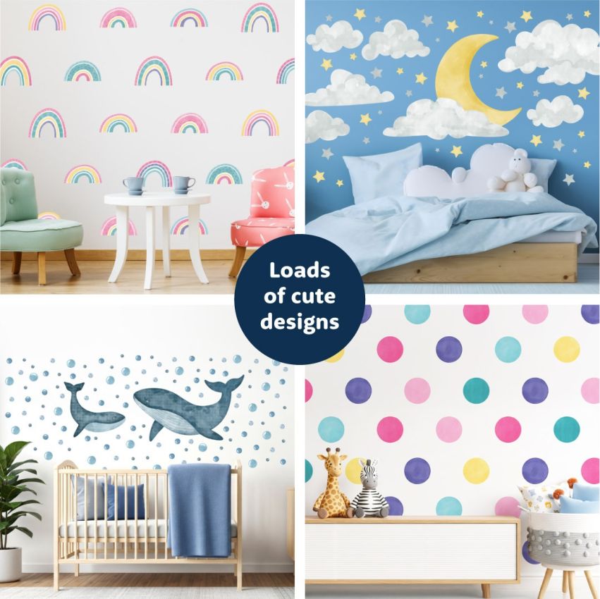 Watercolour Whale Wall Stickers product preview image