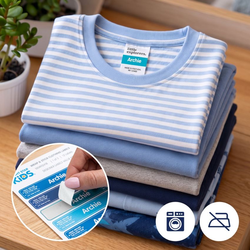Wrap & Stick Clothing Name Labels product preview image