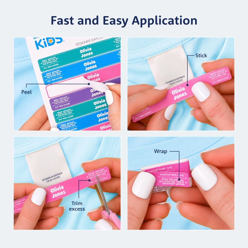 Wrap & Stick Clothing Name Labels product preview image