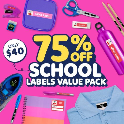 School Name Labels Combo Pack
