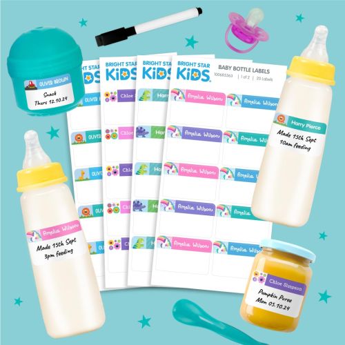 Baby Bottle Stick On Labels