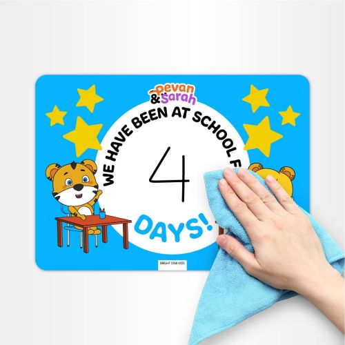 Pevan & Sarah Dry Erase School Day Counter