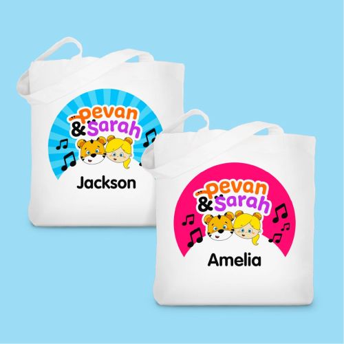 Pevan & Sarah Tote Bags
