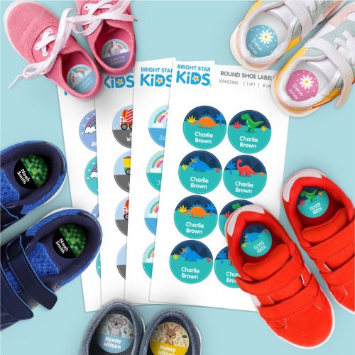 Round Shoe Name Labels