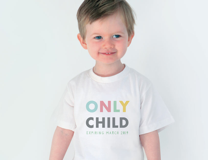 Buy Personalised Only Child Expiring Baby Clothing Online