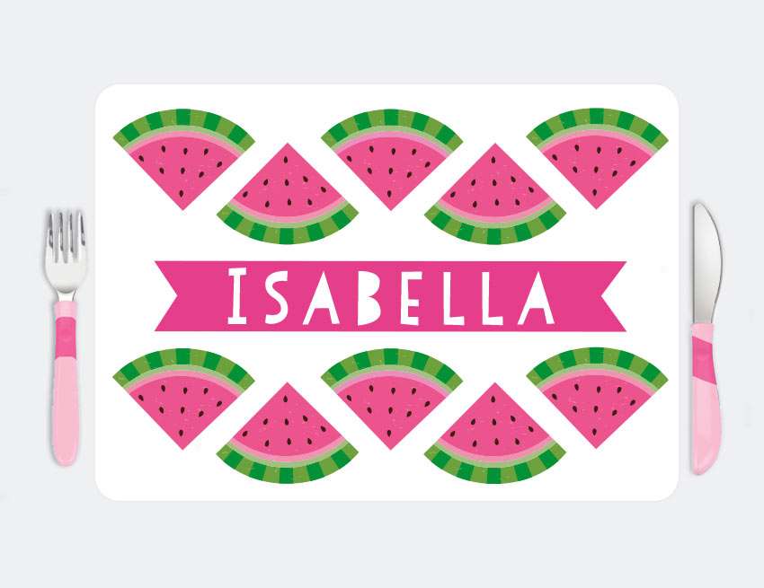 Personalised Watermelon Placemat for Girls