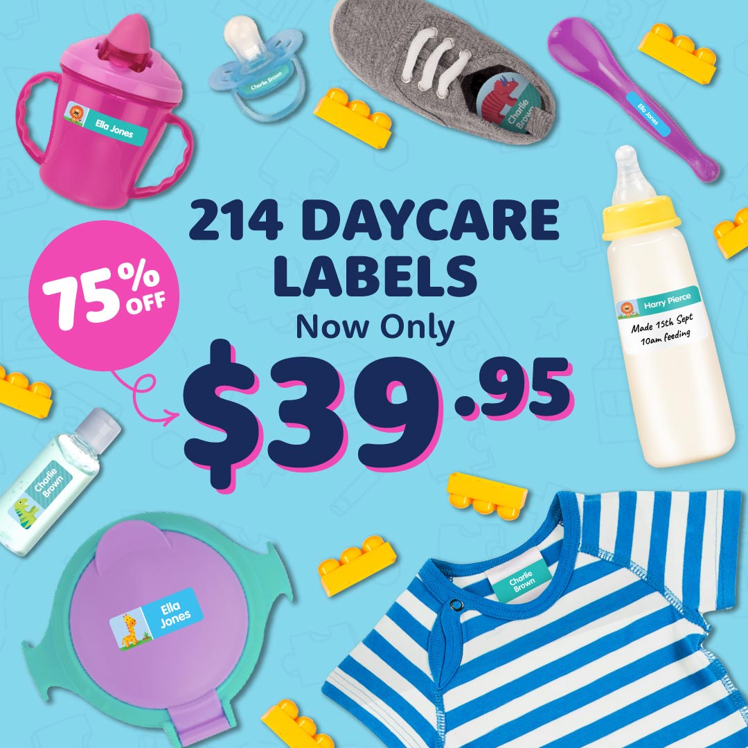 Designer Daycare Name Labels Value Kit