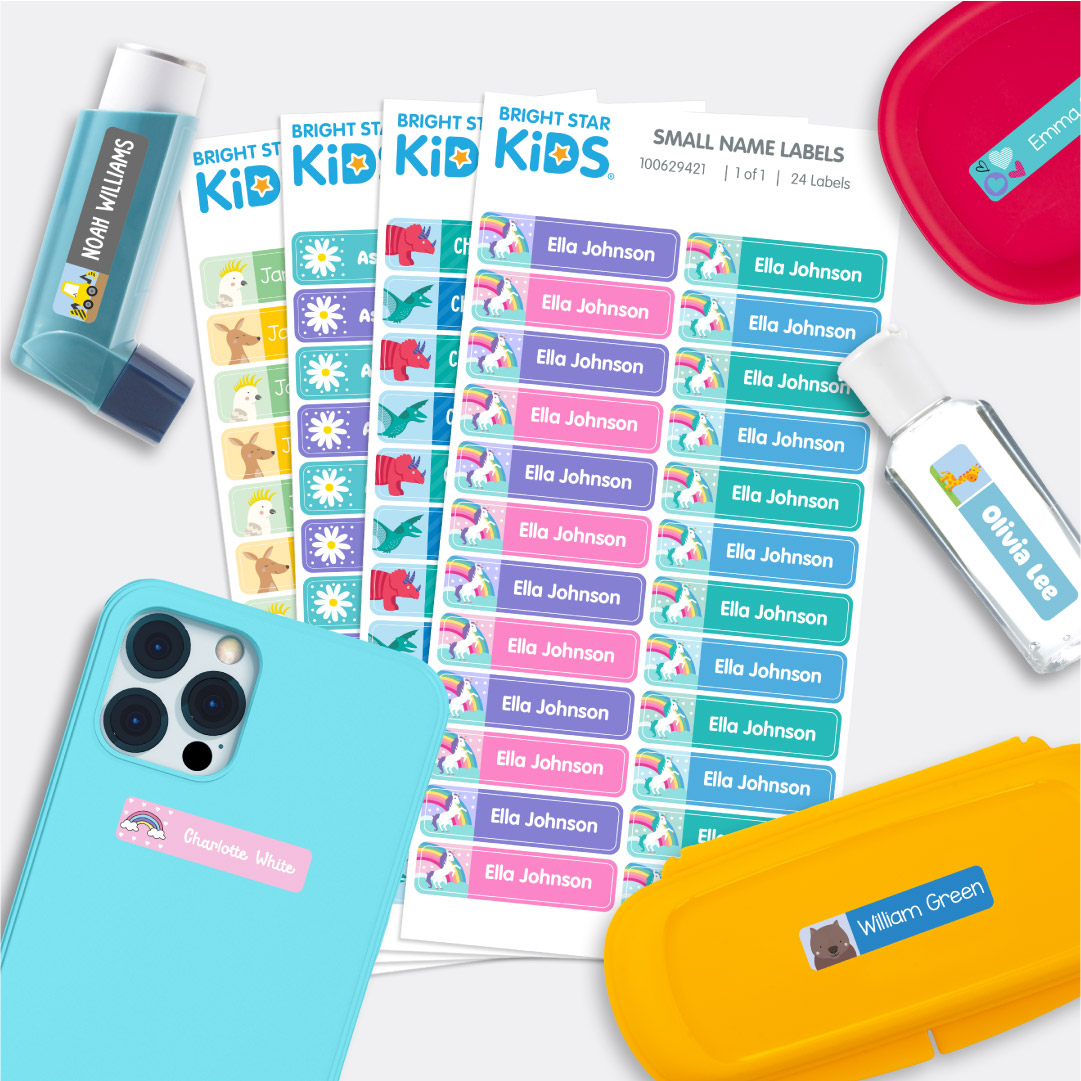 Designer Small Stick On Name Labels