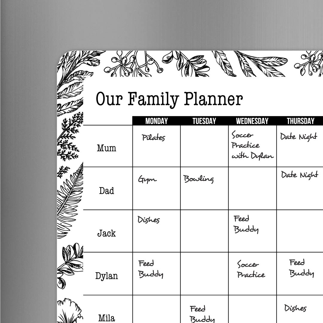 Dry Erase Family Planner