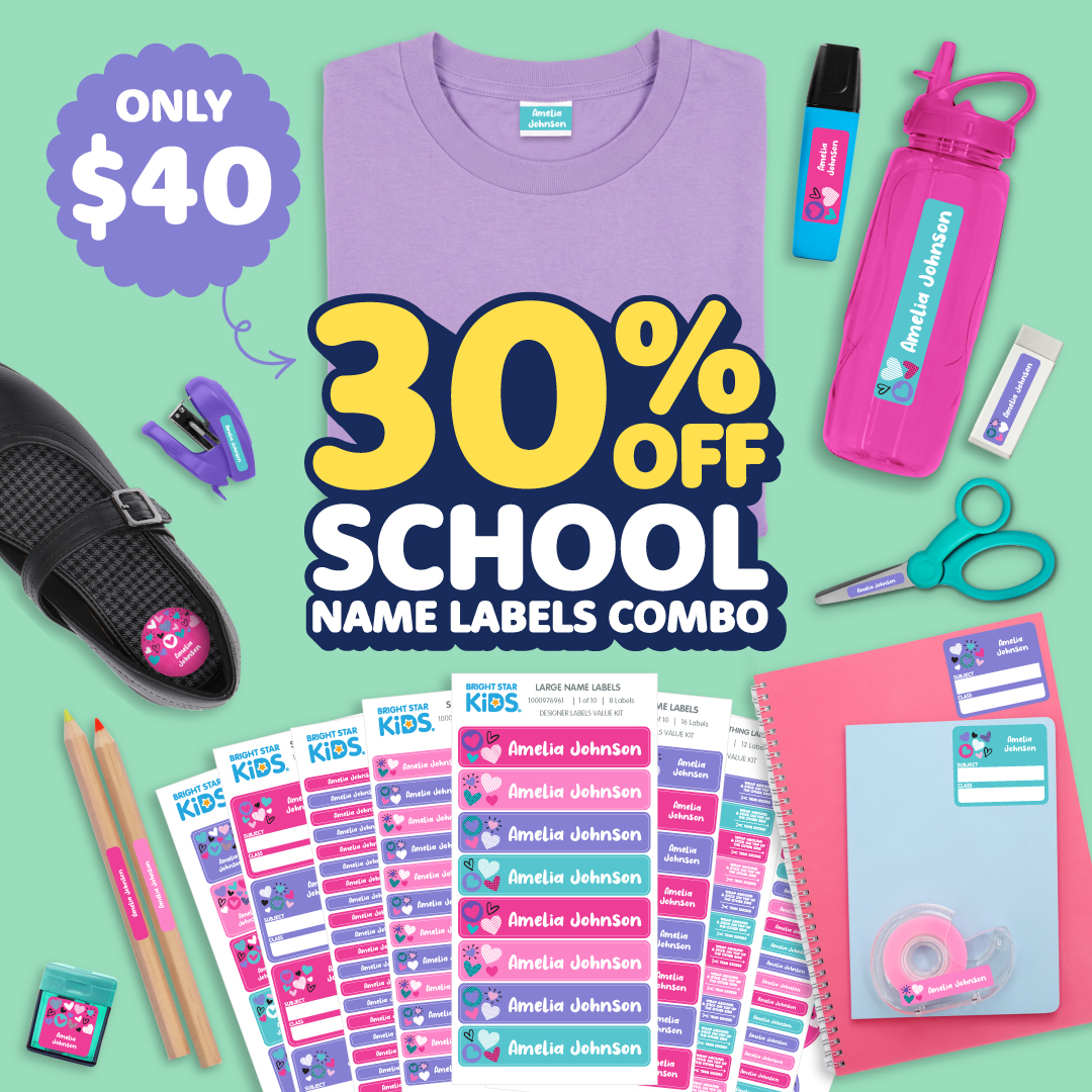 School Name Labels Combo Pack